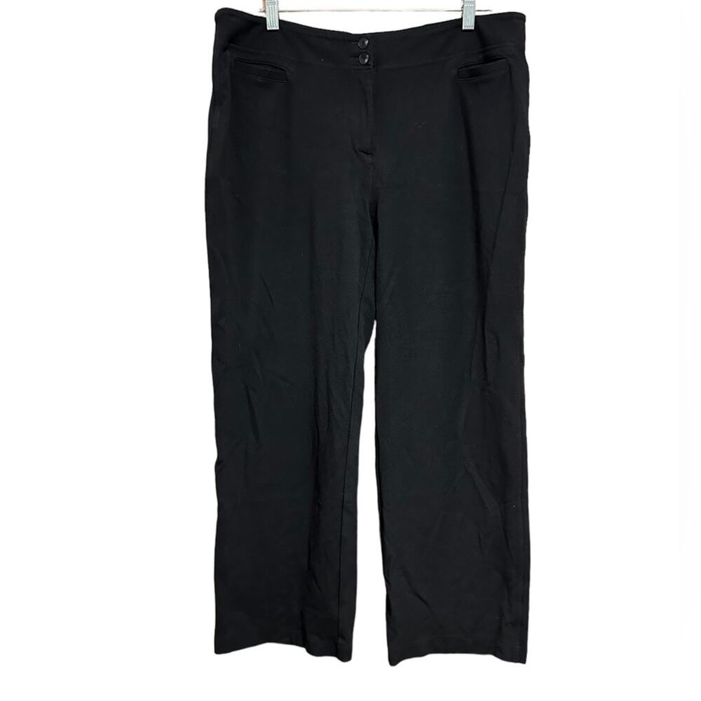 Eileen Fisher Black Slim Ankle Career Dress Pant Size L